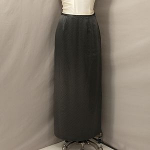 Silk Maxi Skirt Dark Gray Slim Floor Length Classy Excellent Quality & Condition